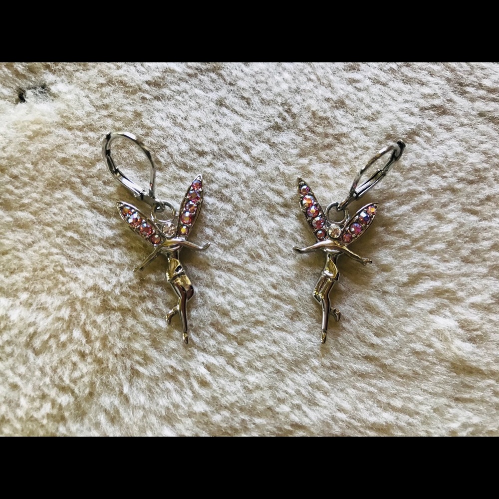 Kirks Folly Pink Crystal Fairy Earrings